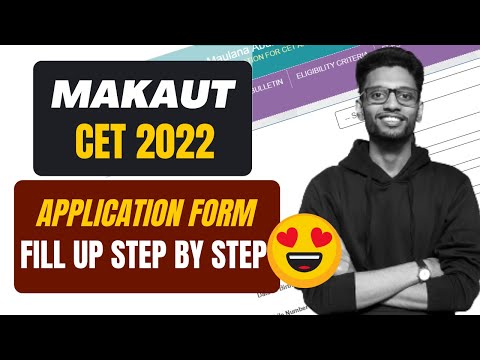 MAKAUT CET 2022 form fill up process step by step