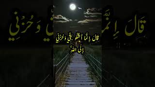 قَالَ إِنَّمَا أَشْكُو بَثِّي وَحُزْنِي إِلَى اللَّهِ