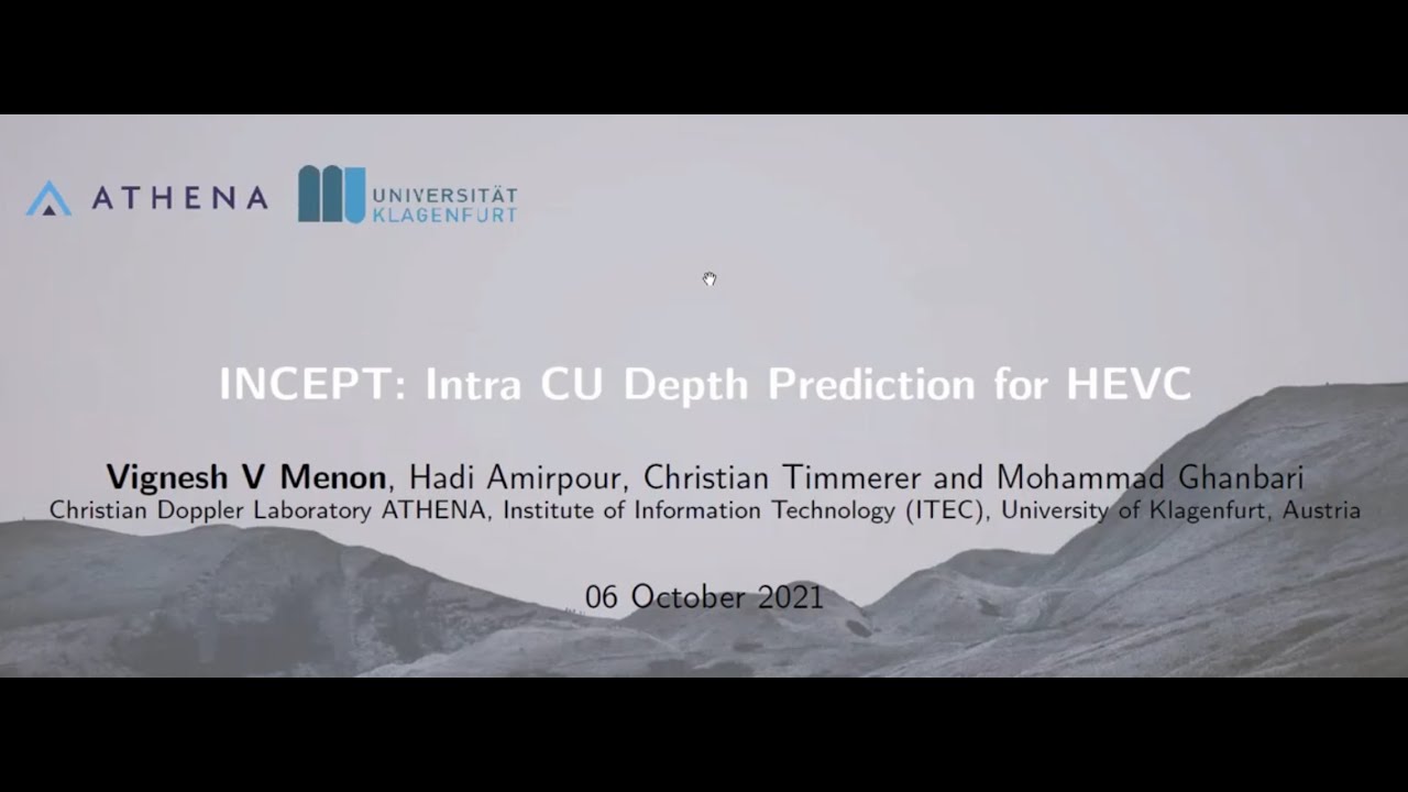 INCEPT INTRA CU Depth Prediction For HEVC YouTube