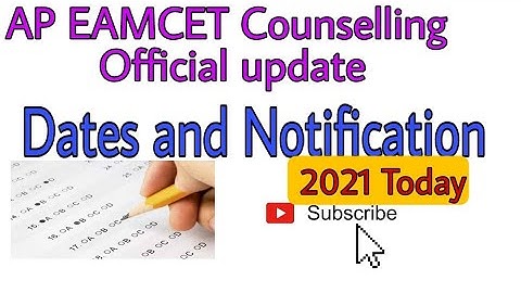 AP EAMCET 2021 Counselling update||Official Dates and Notification @Techtuts-World