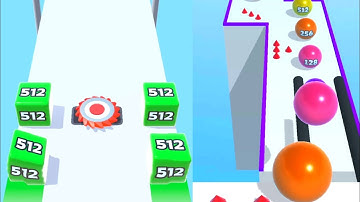 Jelly Run 2048 Vs Ball Merge 2048| Android ios| Asmr Satisfying gameplay