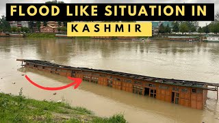 HOUSEBOATS SUNK  IN JEHLUM ||  IS HEAVEY RAIN TRIGGERS FLOOD LIKE SITUATIONS IN KASHMIR