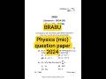 BSc 1st semester physics (MIC) question paper 2023 BRABU