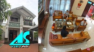Thực Tế Biệt Thự 2 Tầng Mái Thái Hiện Đại Ở Nông Thôn - Nội Thất Sang Chảnh