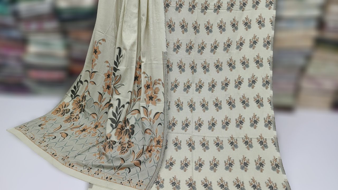 Chamak Персиковая кожаная бароша Мульти | Бархатная шаль Бароша | Зимняя коллекция 2025 | Новые п...