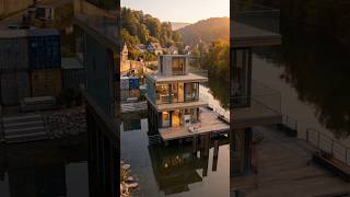 Dream Container Home Over a European River | From Steel to Serenity