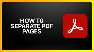 How To Separate PDF Pages in Adobe Acrobat! Tutorial