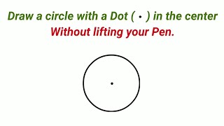 Can You Draw a circle with a dot in the middle without lifting your pen? || Puzzle ||  StudyUp Maths screenshot 5