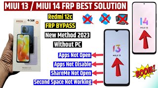 Redmi 12c Frp Bypass (without pc) New Method 2023 | All Redmi Miui 13 | Miui14 Frp Remove