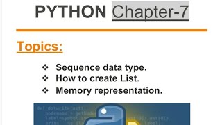 List in python| Memory representation | Python tutorials