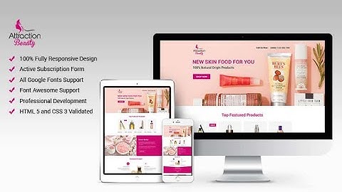 Beauty products website templates - Makeup artist website template | Olanding.com