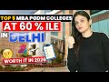 Top MBA Colleges in Delhi at 60 Percentile | PGDM Admission, Cutoff, Fees &amp; Placements | Coupon Code