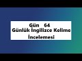 Çalışma + Kendi • İngilizce Kelime İncelemesi