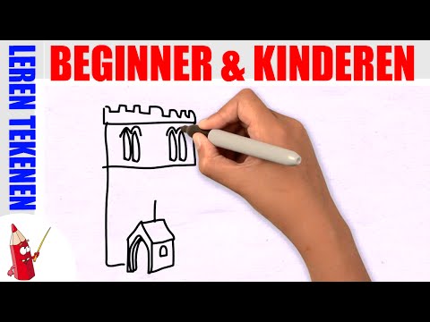 Kerk tekenen in 100s - Leren tekenen voor beginners en kinderen ★ Deel 19