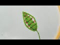 Cute and lovely Leaf embroidery design #embroidery #stitch #stitching
