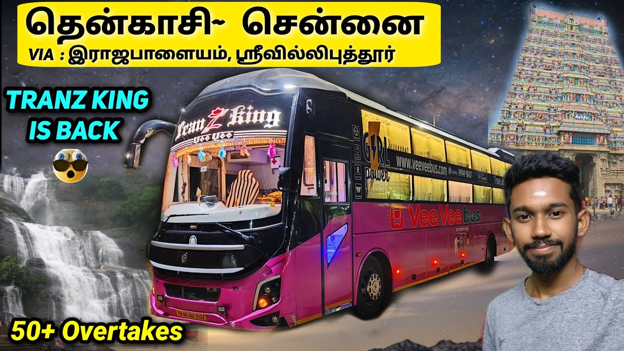 அடேங்கப்பா TRANZ KING Travels is Back😍Tenkasi to Chennai Bus Travel Review!! Vee vee Bus|