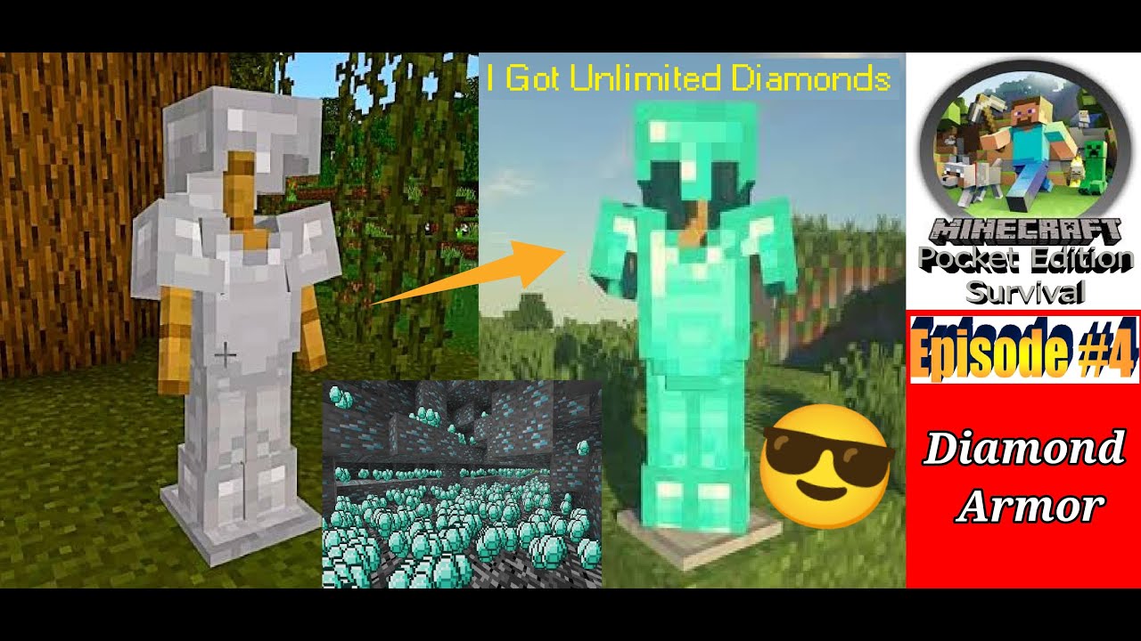 I Got Unlimited Diamonds in Minecraft Mobile/PE Survival Series Ep #4 # ...