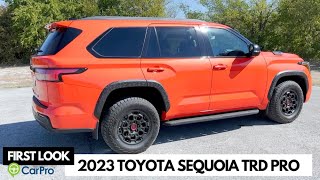 FIRST LOOK:  All-New 2023 Toyota Sequoia TRD PRO in Solar Octane