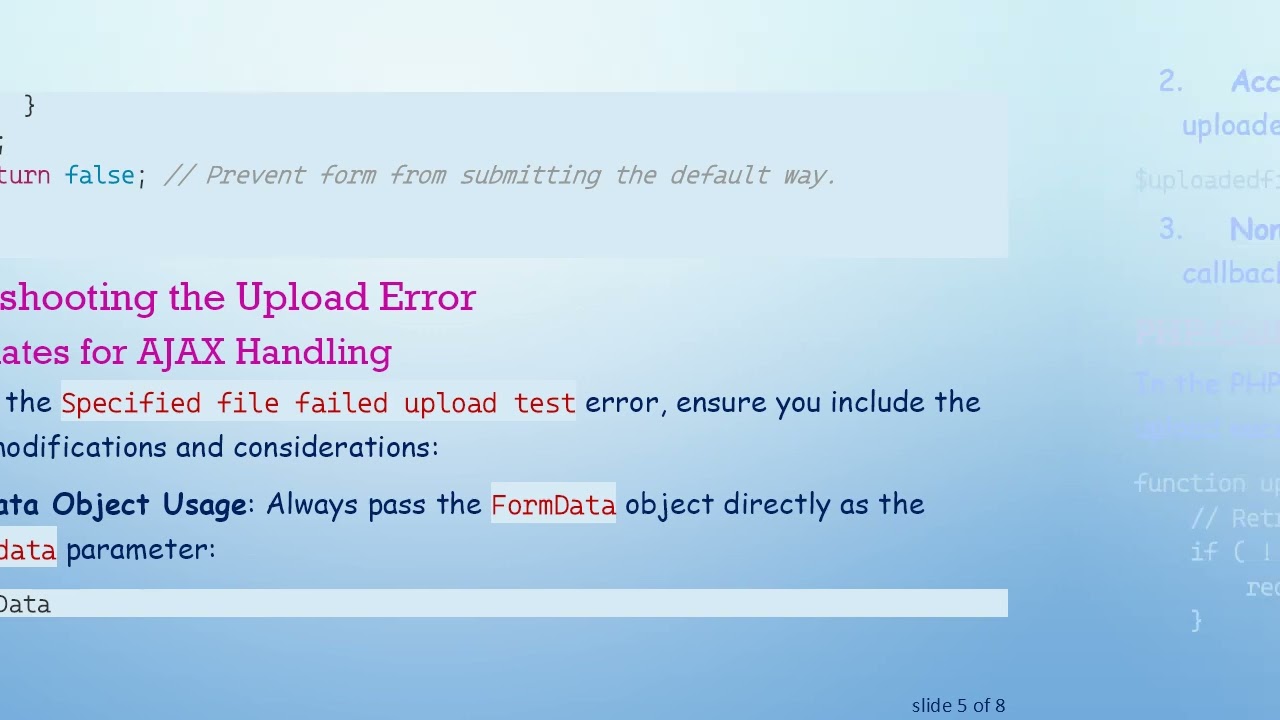 Resolving the Specified file failed upload test Error in AJAX File Uploads in WordPress