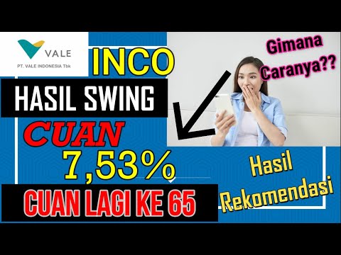 SAHAM UNTUK SWING TRADING INCO CUAN 7%  Hasil Rekomendasi CUAN LAGI KE 65