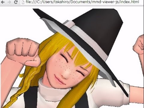 My MMD Viewer on Chrome with JavaScript and WebGL 3