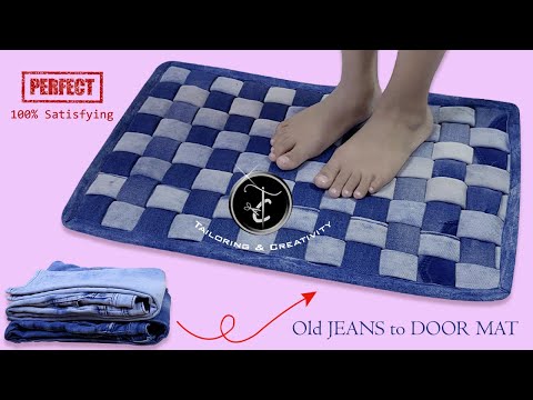 Door mat | Old jeans reuse ideas | पुरानी जीन्स से बनायें खूबसूरत सा door mat