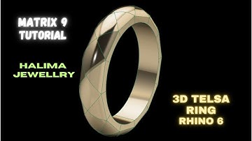 How to make a 3D Telsa Cyber ring in  matrix 9/8 ring / gemvision matrix9/8, Rhino6/7 tutorial