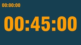 45 minute timer (with end alarm, time elapsed and progress bar)