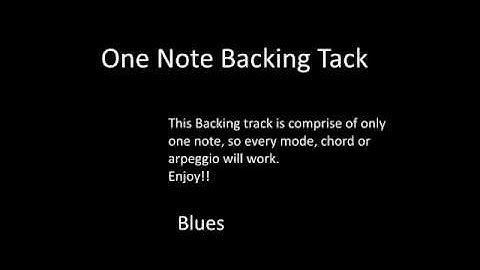 One Note Backing Track in E (Blues)