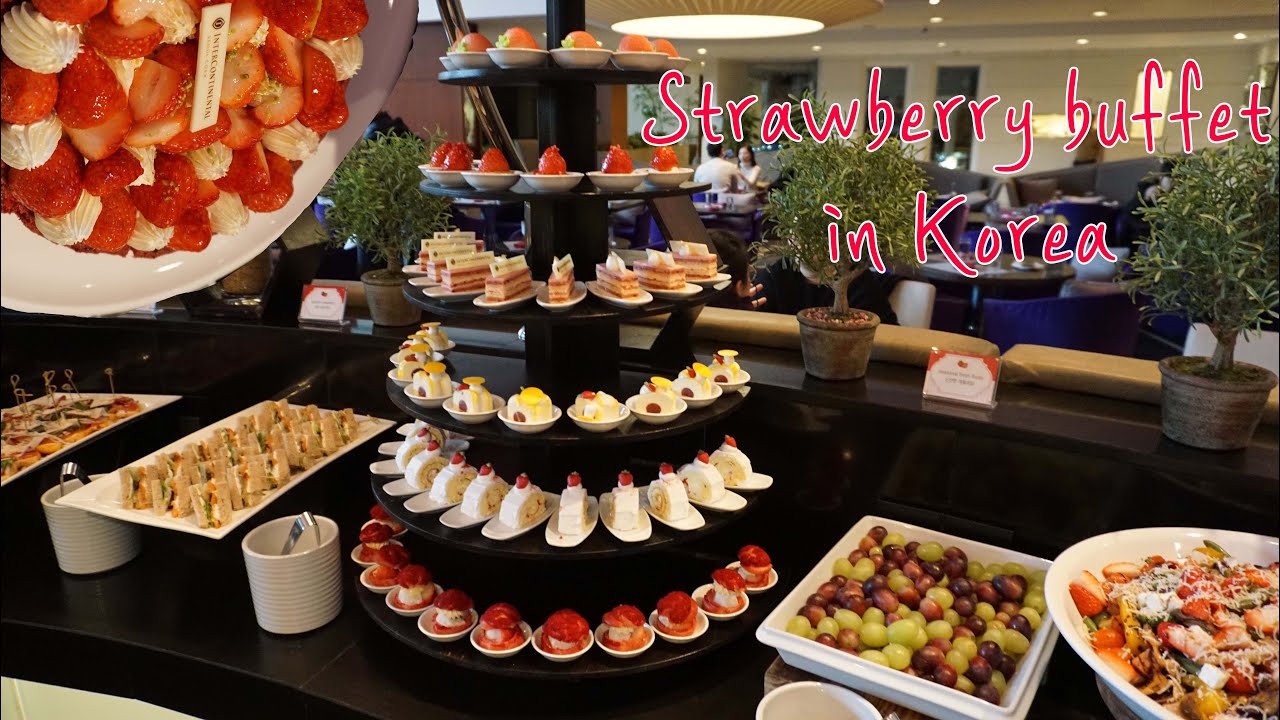 Strawberry buffet in Korea (feat. chocolate fondue) YouTube