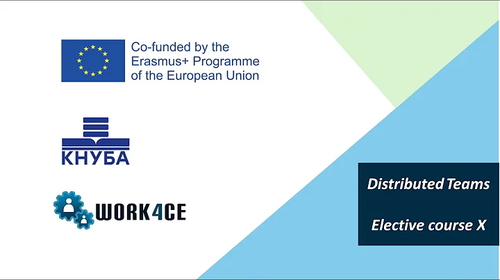 Elective course 10. Distributed Teams