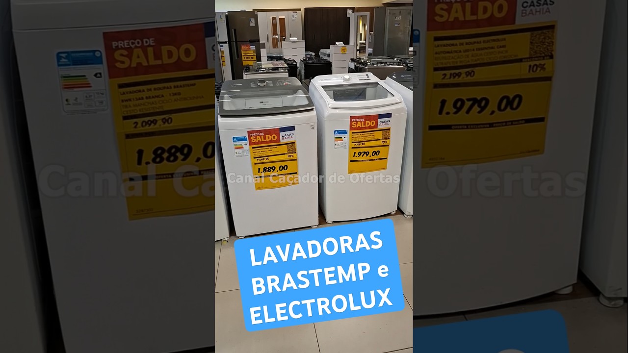 PROMOÇÃO LAVADORAS Brastemp e Electrolux CASAS BAHIA #cozinha #limpeza #casa #bbb #shopee #roupas