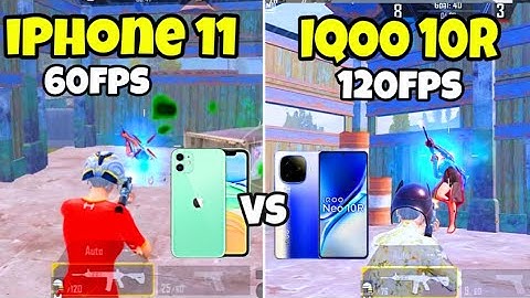 IPHONE 11 VS IQOO NEO 10R 🥶 1V1 TDM PLAYER | 60FPS VS 120FPS