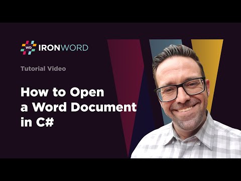 Tutorial   How to open Word Document in C# | IronWord