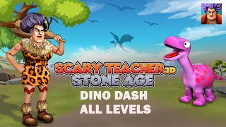 Scary Teacher Stone Age 3D - Chapter 3 Dino Dash All Levels 1-3