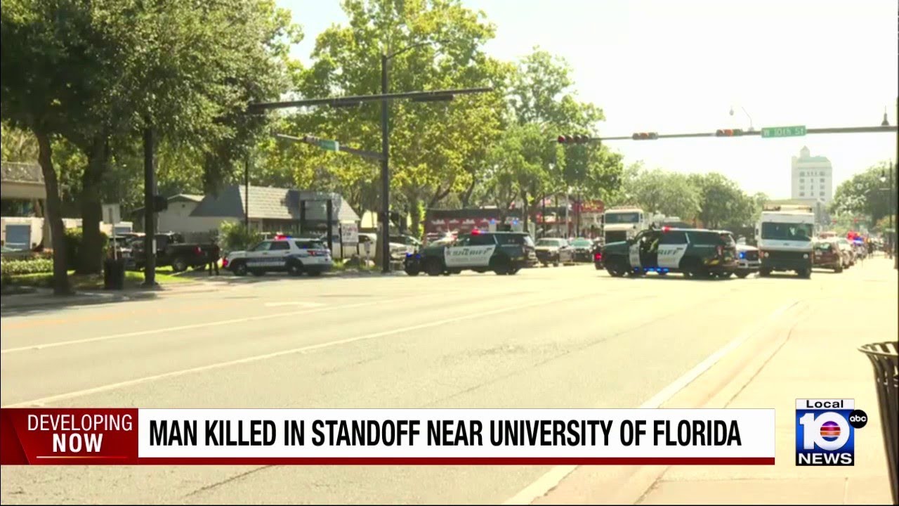 Gunman killed after shots fired near University of Florida campus - YouTube