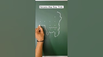 haryana map very easy 😲 #map #haryana #manchitra #haryanamap