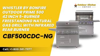 Whistler Bonfire Outdoor Prime 500 42 5-Burner Freestanding Natural Gas Grill With Ir Rear Burner