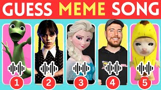 Guess Meme Song 🎵🎤🎶| MrBeast, Wednesday, Elsa