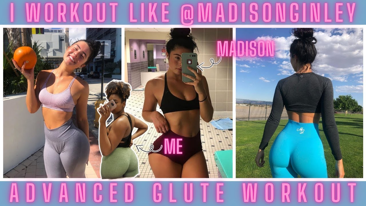 I WORKOUT LIKE MADISON GINLEY | TRYING HER ADVANCED GLUTE WORKOUT 🍑