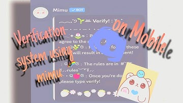 °•♡•° How to make verification system using mimu on Discord Server using Mobile.