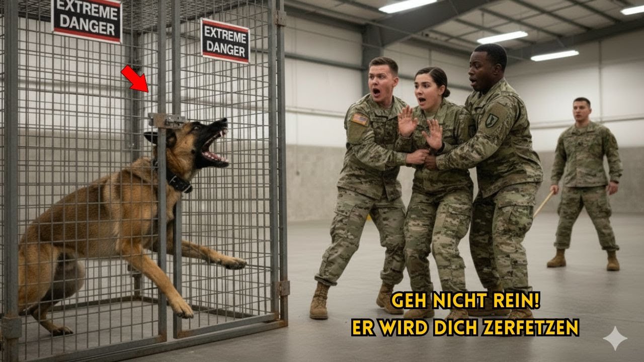 Die Umstehenden kicherten, als sie sich dem Gehege näherte. Ein Sergeant flüsterte, man müsse diese Frau wegbringen, bevor sie sich verletze. Denn im Käfig stand Reaper – ein 38 Kilo schwerer...