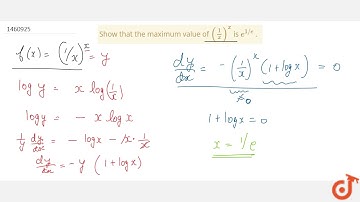 Show that the maximum value of `(1/x)^x` is `e^(1//e)` .