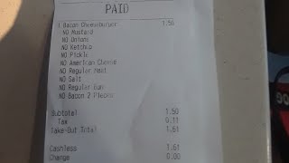 Ordering a NOTHING burger from McDonald's