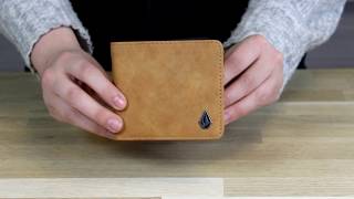 Volcom slim stone faux leather wallet ...