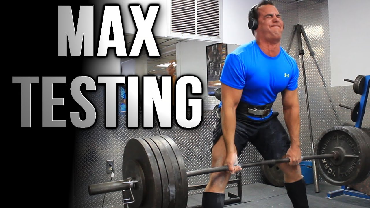 1 Rep Max Testing - 48 Days Out - YouTube