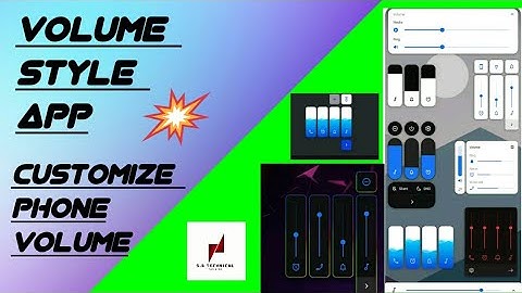 Volume style app/volume customize/change volume style