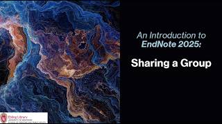 EndNote 2025 Sharing a Group