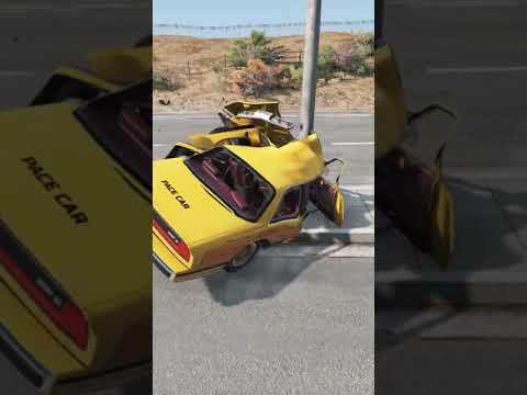 Намотался на столб | BeamNG drive