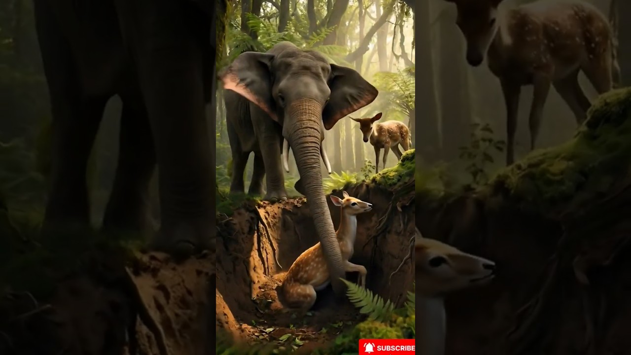 Elephant Saved a Deer Mom 🐘❤️ | Emotional Jungle Story”